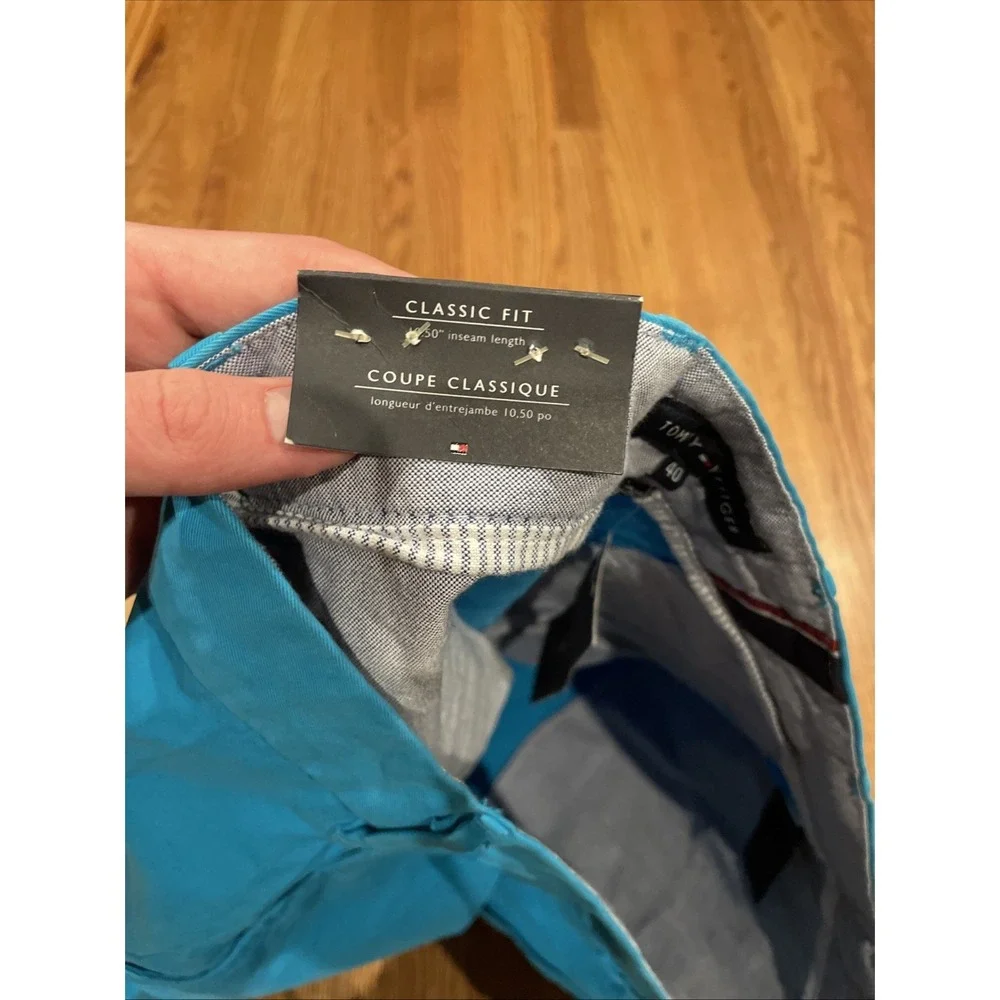 New With Tags Tommy Hilfiger Classic Fit Short Turquoise Size 40 10